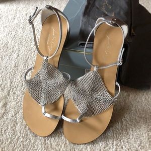 Lola Cruz Rhinestone Mesh Sandals size 39